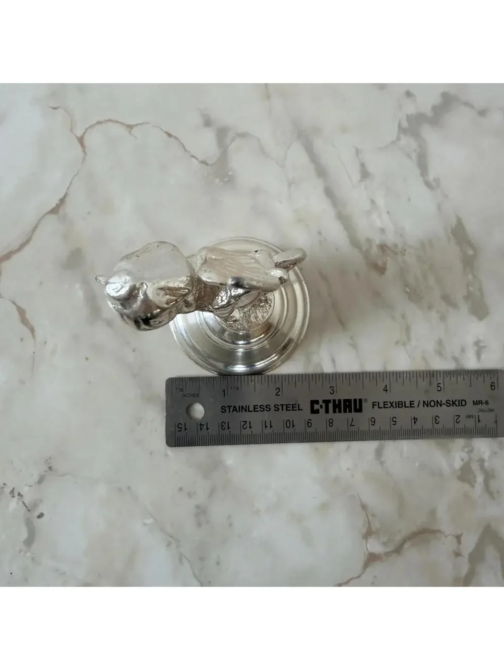 Vintage Silver Bell Cherub Figurine Playing Flute